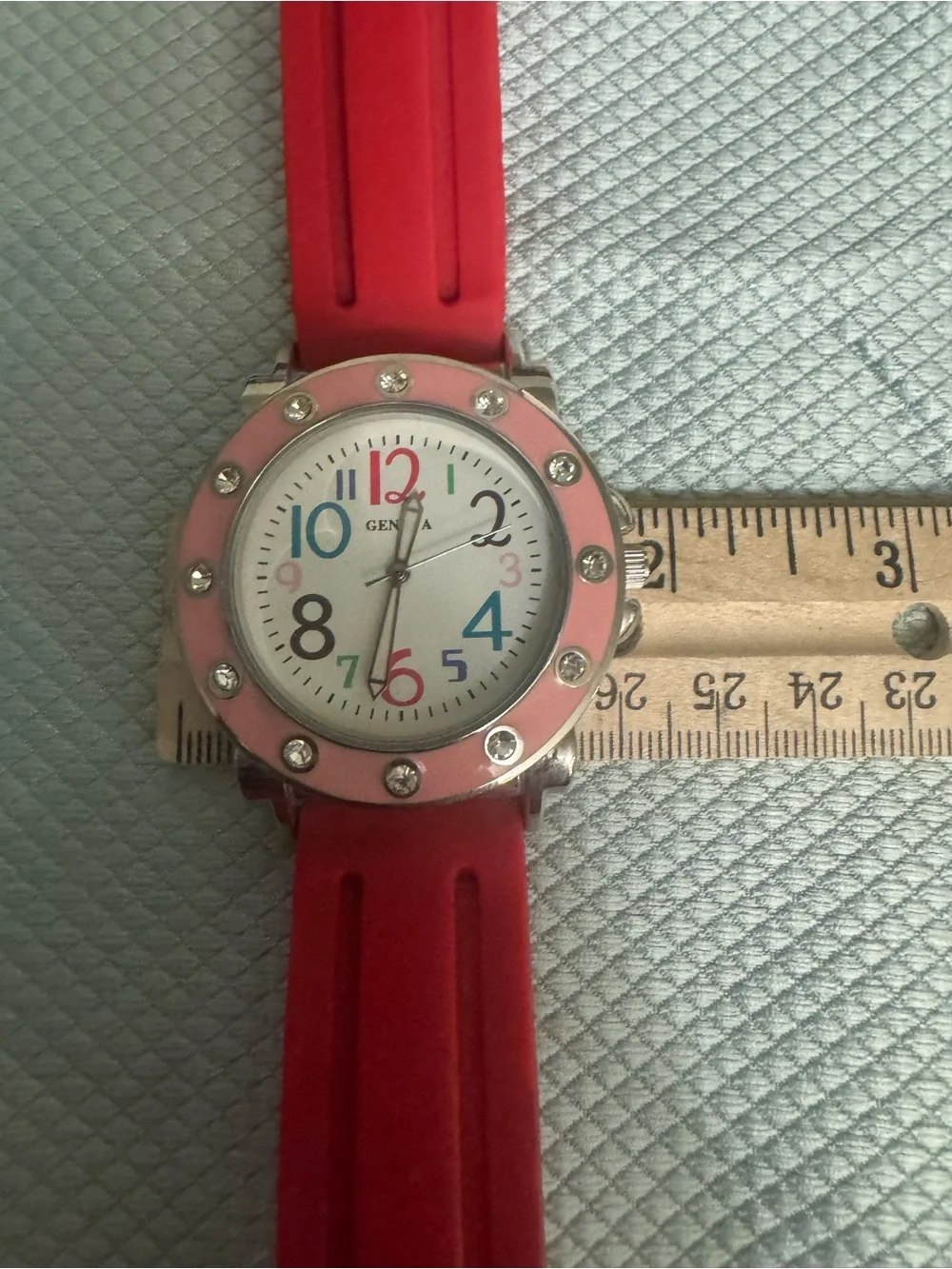 Geneva Red Silicone Strap 16002 Watch